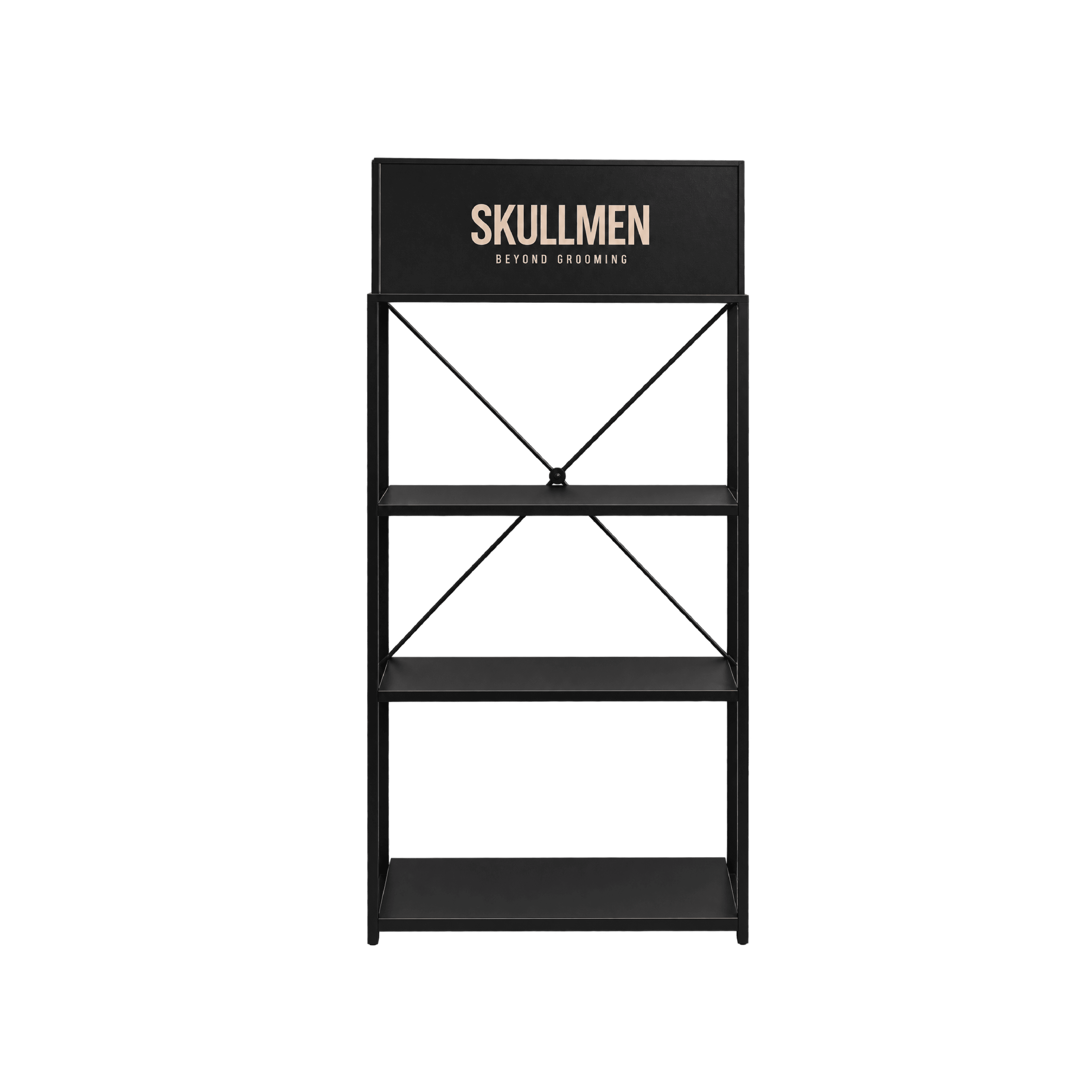 Skull Men Black Display Case 4 Shelves - Imagen 1